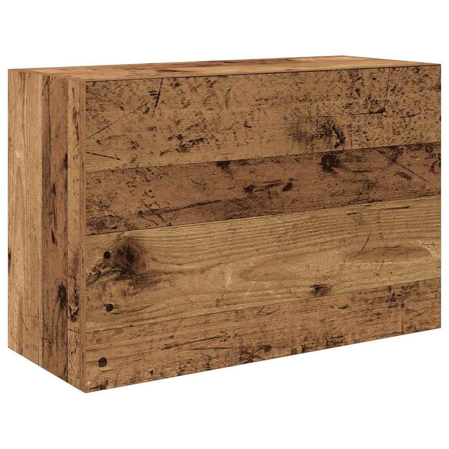 Badkamerwandkast 60x25x40 cm bewerkt hout oud houtkleurig