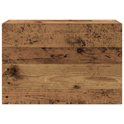 Badkamerwandkast 60x25x40 cm bewerkt hout oud houtkleurig