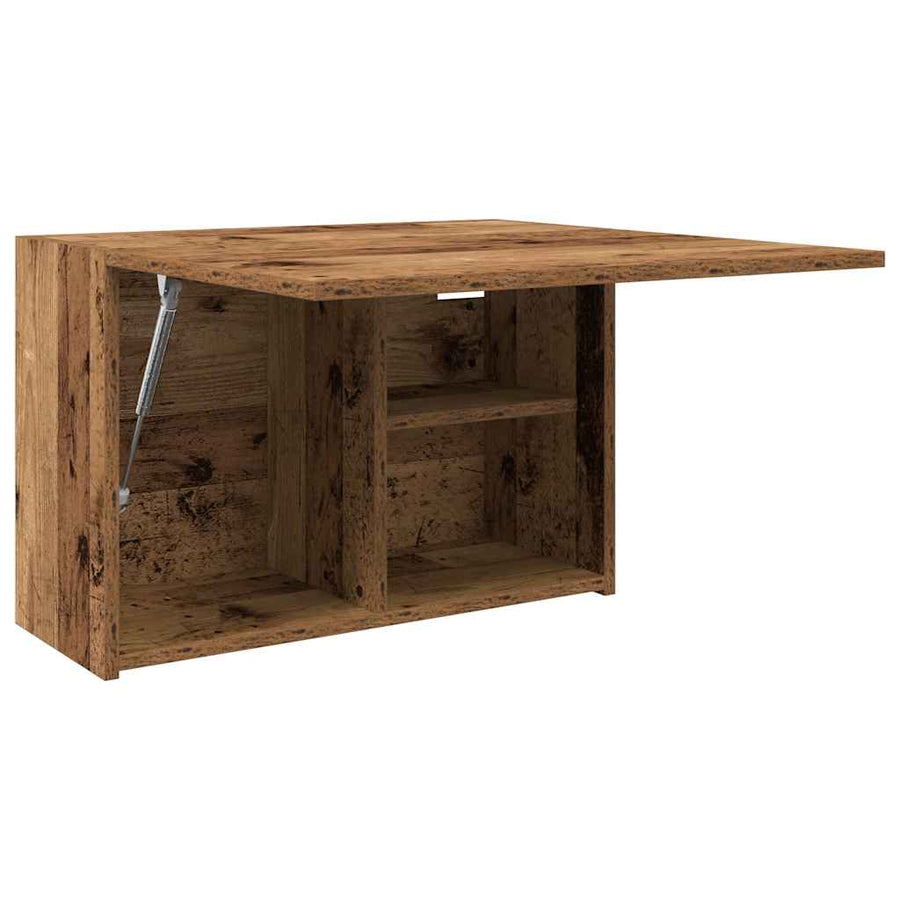 Badkamerwandkast 60x25x40 cm bewerkt hout oud houtkleurig