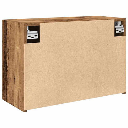 Badkamerwandkast 60x25x40 cm bewerkt hout oud houtkleurig