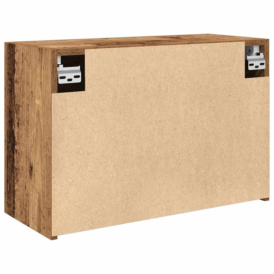 Badkamerwandkast 60x25x40 cm bewerkt hout oud houtkleurig