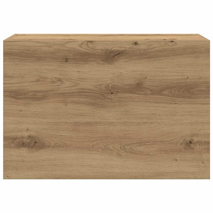Badkamerwandkast 60x25x40 cm bewerkt hout artisanaal eikenkleur