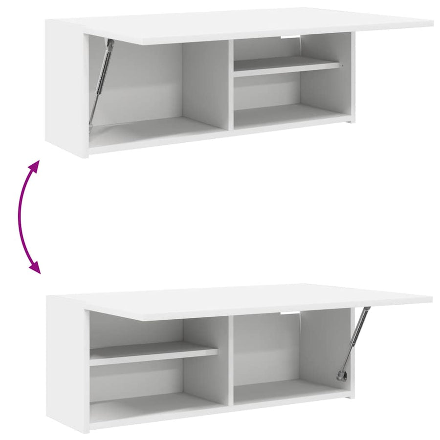 Badkamerwandkast Bewerkt Hout 80 x 25 x 30 cm Wit