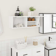 Badkamerwandkast 80x25x30 cm bewerkt hout wit