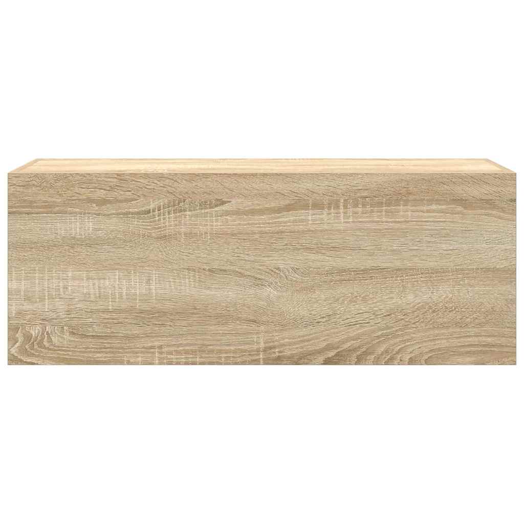 Badkamerwandkast 80x25x30 cm bewerkt hout sonoma eikenkleurig