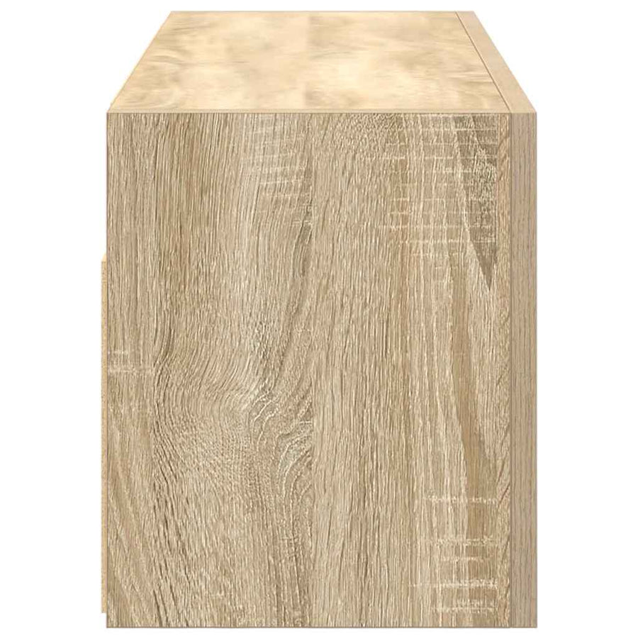 Badkamerwandkast 80x25x30 cm bewerkt hout sonoma eikenkleurig