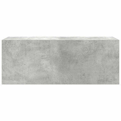 Badkamerwandkast 80x25x30 cm bewerkt hout betongrijs