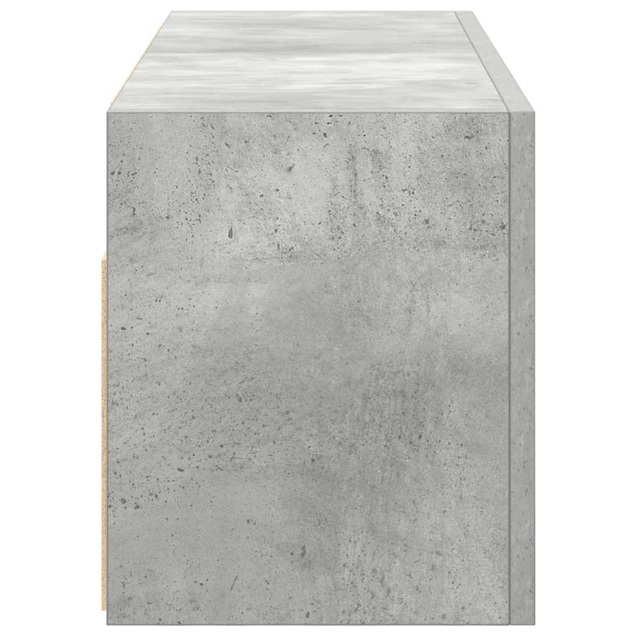 Badkamerwandkast 80x25x30 cm bewerkt hout betongrijs
