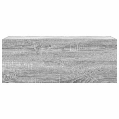 Badkamerwandkast 80x25x30 cm bewerkt hout grijs sonoma eiken