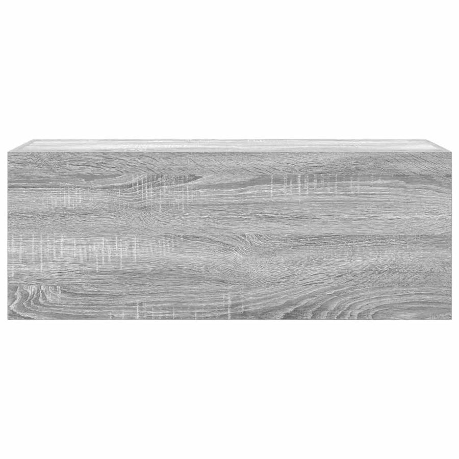 Badkamerwandkast 80x25x30 cm bewerkt hout grijs sonoma eiken