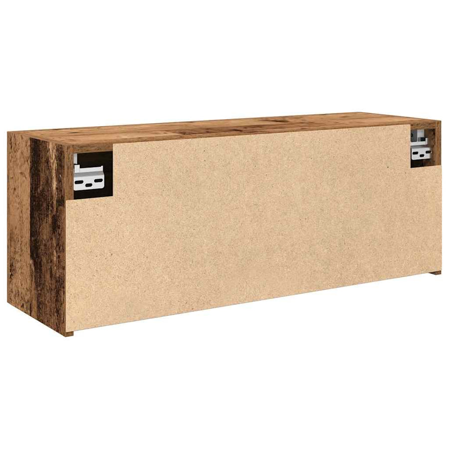 Badkamerwandkast 80x25x30 cm bewerkt hout oud houtkleurig