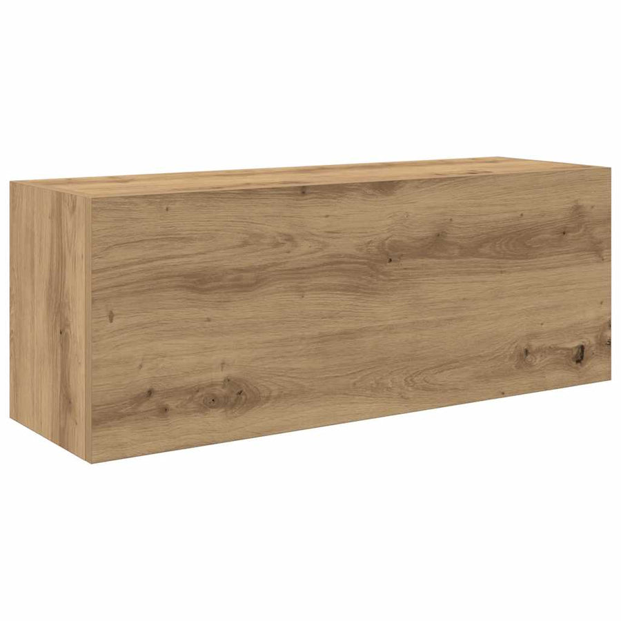 Badkamerwandkast Bewerkt Hout Artisanaal Eikenkleur 80 x 25 x 30 cm artisanaal eikenkleurig