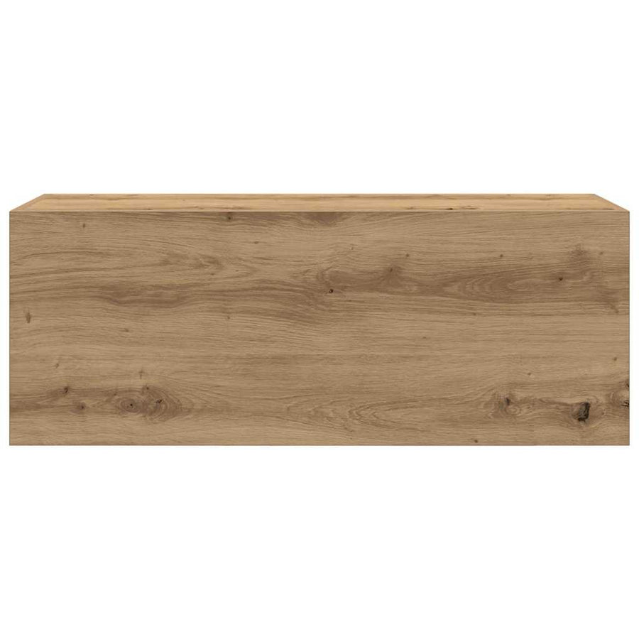 Badkamerwandkast Bewerkt Hout Artisanaal Eikenkleur 80 x 25 x 30 cm artisanaal eikenkleurig
