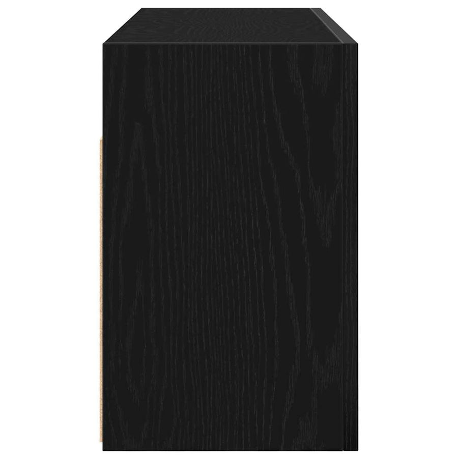 Badkamerwandkast 80x25x40 cm bewerkt hout zwart