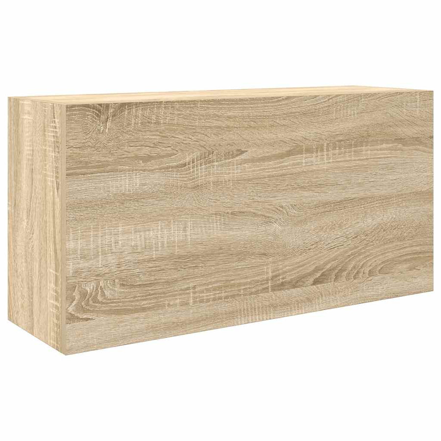 Badkamerwandkast Bewerkt Hout Kleurig 80 x 25 x 40 cm Sonoma eiken
