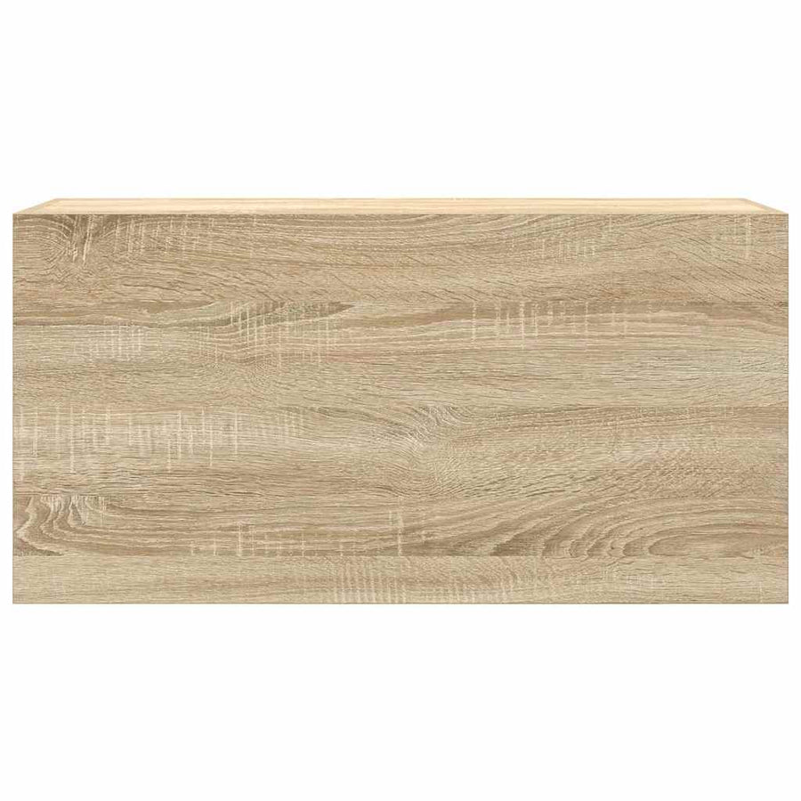Badkamerwandkast Bewerkt Hout Kleurig 80 x 25 x 40 cm Sonoma eiken
