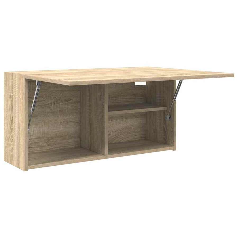 Badkamerwandkast Bewerkt Hout Kleurig 80 x 25 x 40 cm Sonoma eiken