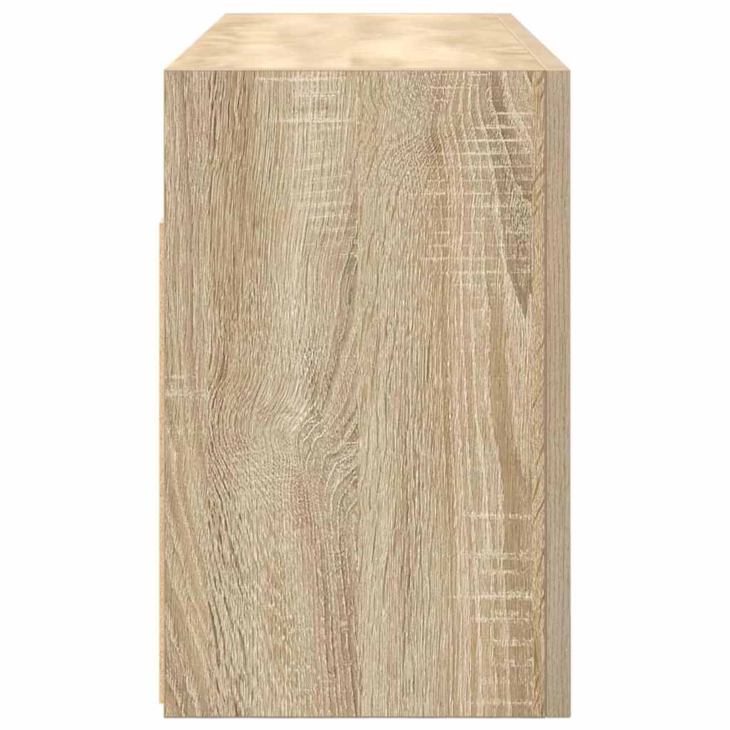 Badkamerwandkast Bewerkt Hout Kleurig 80 x 25 x 40 cm Sonoma eiken