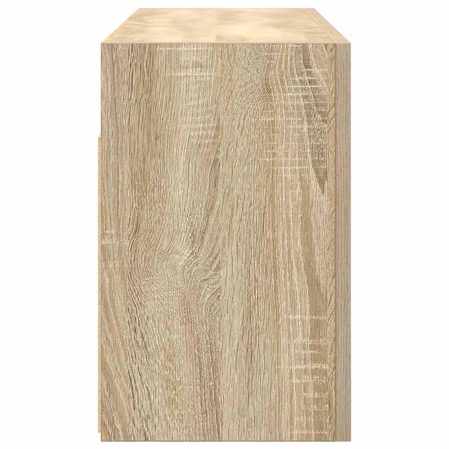 Badkamerwandkast Bewerkt Hout Kleurig 80 x 25 x 40 cm Sonoma eiken