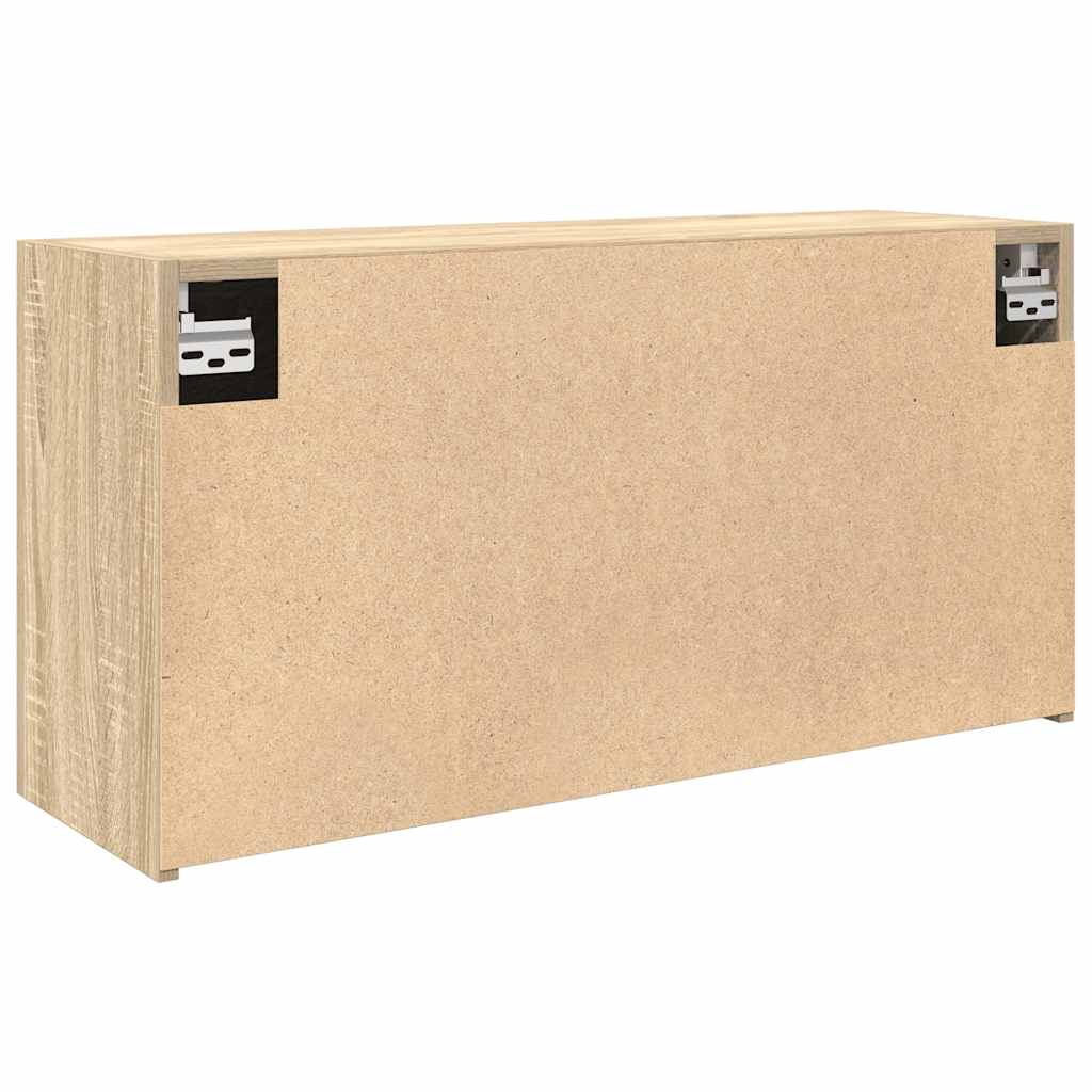 Badkamerwandkast Bewerkt Hout Kleurig 80 x 25 x 40 cm Sonoma eiken