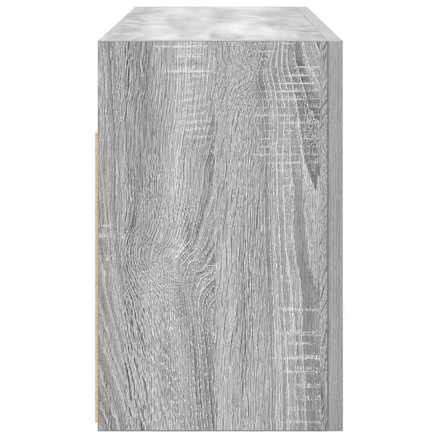 Badkamerwandkast 80x25x40 cm bewerkt hout grijs sonoma eiken
