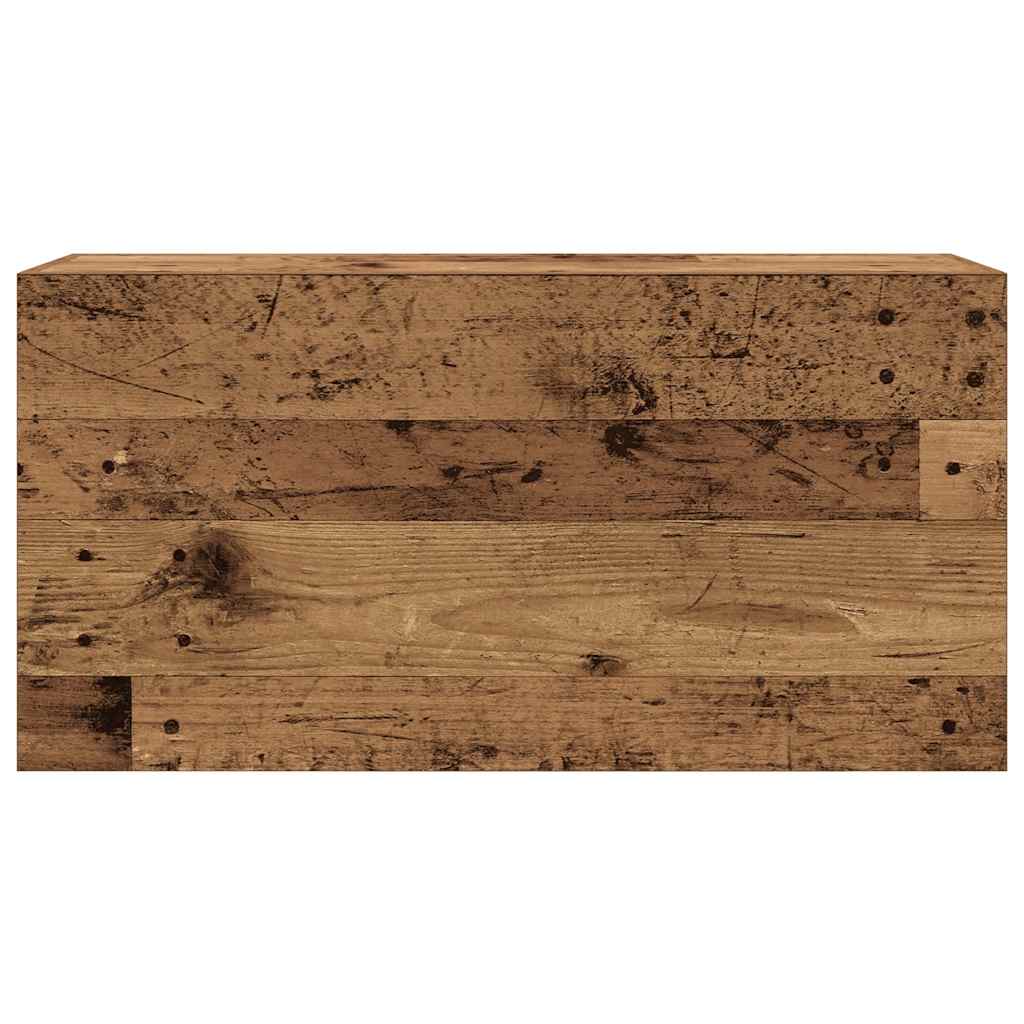 Badkamerwandkast 80x25x40 cm bewerkt hout oud houtkleurig