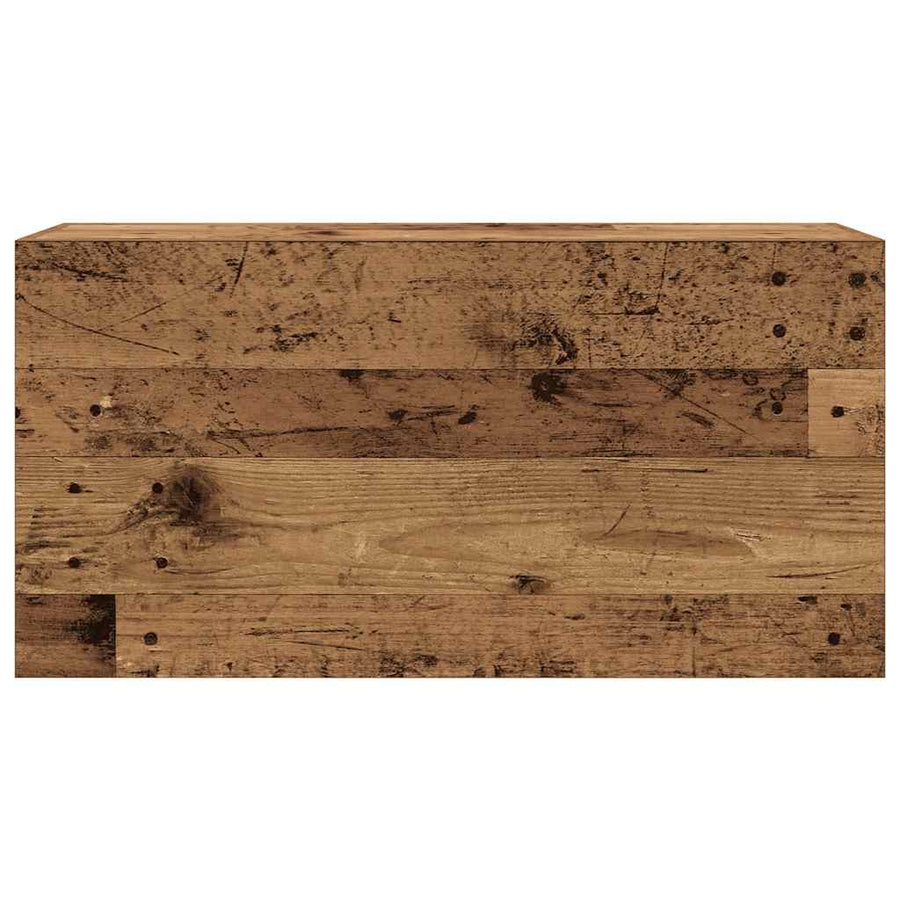 Badkamerwandkast 80x25x40 cm bewerkt hout oud houtkleurig