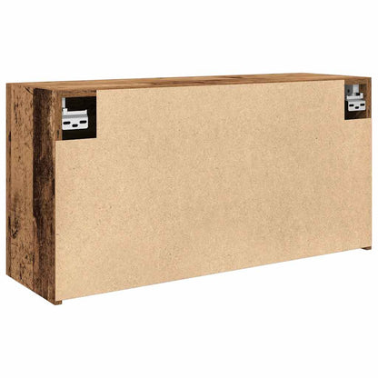 Badkamerwandkast 80x25x40 cm bewerkt hout oud houtkleurig