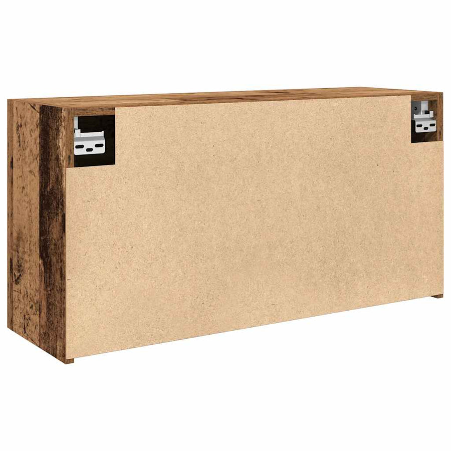 Badkamerwandkast 80x25x40 cm bewerkt hout oud houtkleurig