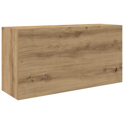 Badkamerwandkast Bewerkt Hout Artisanaal Eikenkleur 80 x 25 x 40 cm artisanaal eikenkleurig