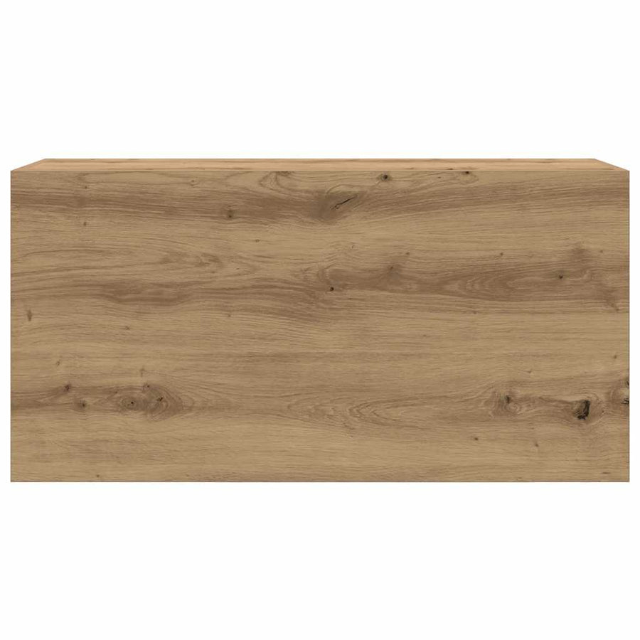 Badkamerwandkast Bewerkt Hout Artisanaal Eikenkleur 80 x 25 x 40 cm artisanaal eikenkleurig