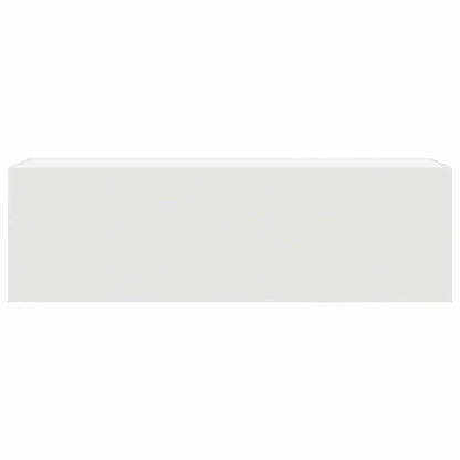 Badkamerwandkast 100x25x30 cm bewerkt hout wit