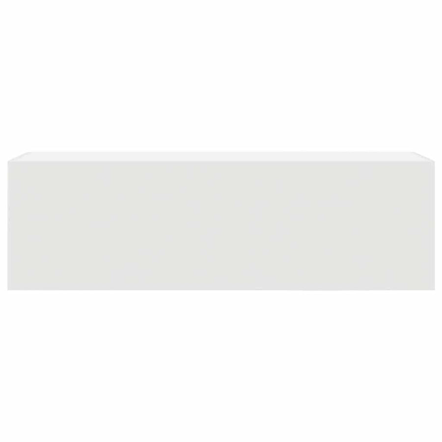 Badkamerwandkast 100x25x30 cm bewerkt hout wit