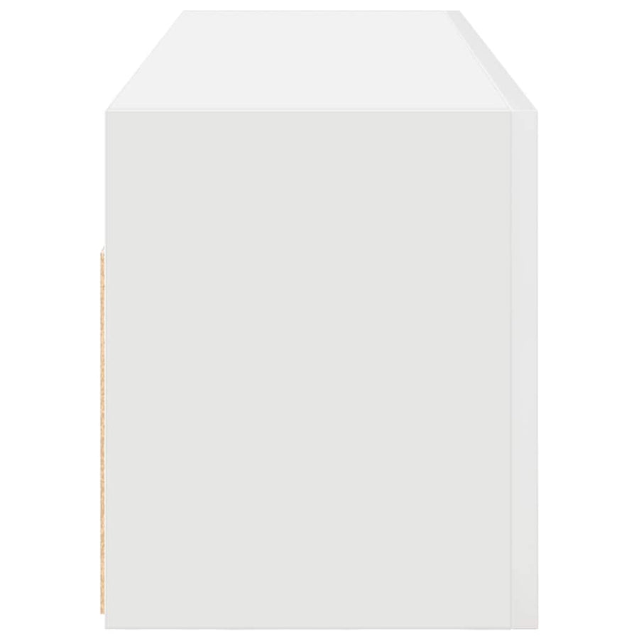 Badkamerwandkast 100x25x30 cm bewerkt hout wit