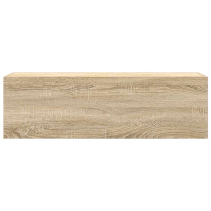 Badkamerwandkast 100x25x30 cm bewerkt hout sonoma eikenkleurig