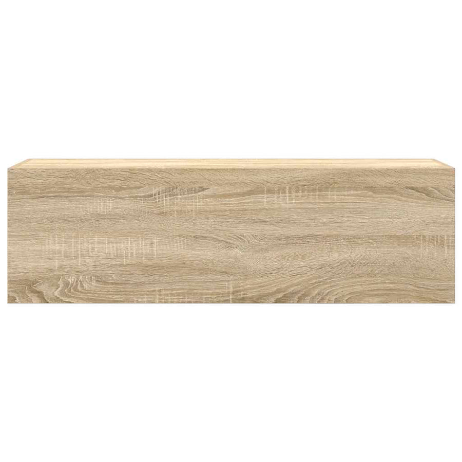 Badkamerwandkast 100x25x30 cm bewerkt hout sonoma eikenkleurig