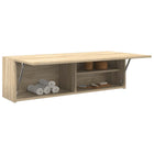 Badkamerwandkast 100x25x30 cm bewerkt hout sonoma eikenkleurig