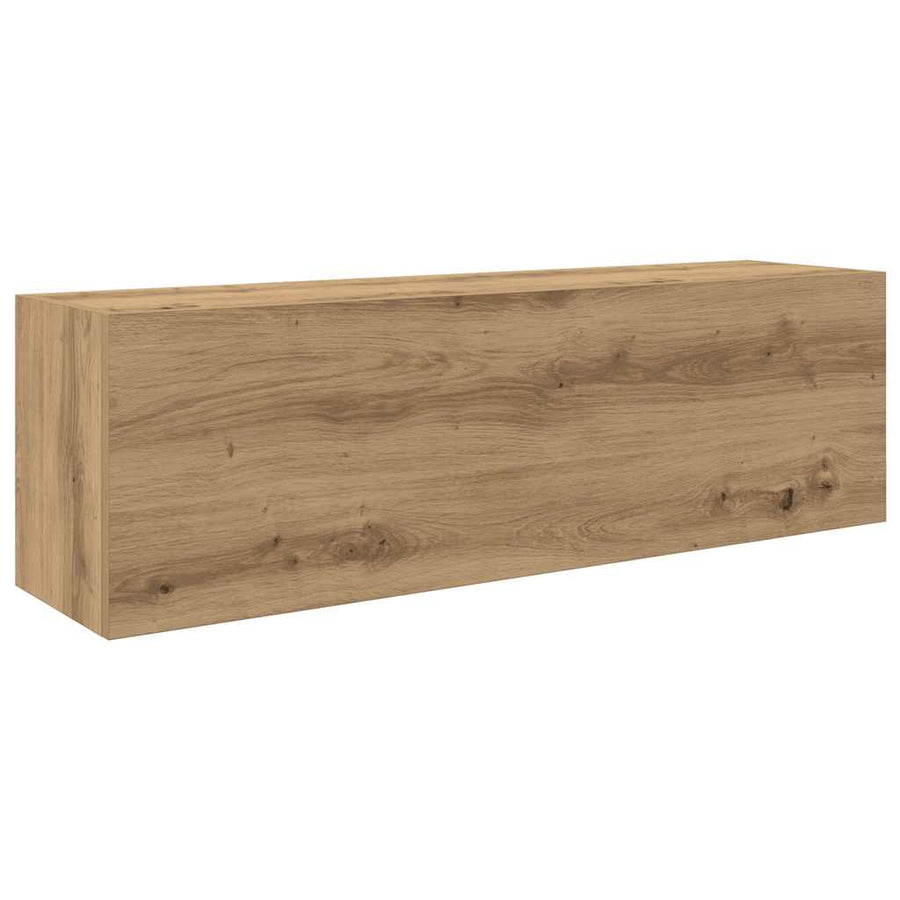 Badkamerwandkast 100X25X30Cm Bewerkt Hout Artisanaal Eikenkleur 100 x 25 x 30 cm artisanaal eikenkleurig