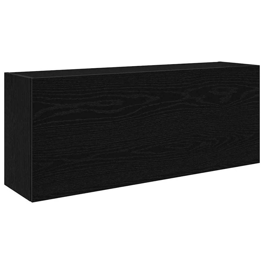 Badkamerwandkast 100x25x40 cm bewerkt hout zwart