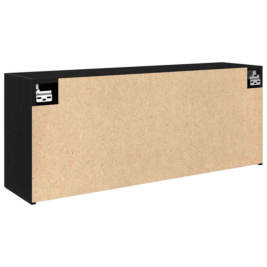 Badkamerwandkast 100x25x40 cm bewerkt hout zwart