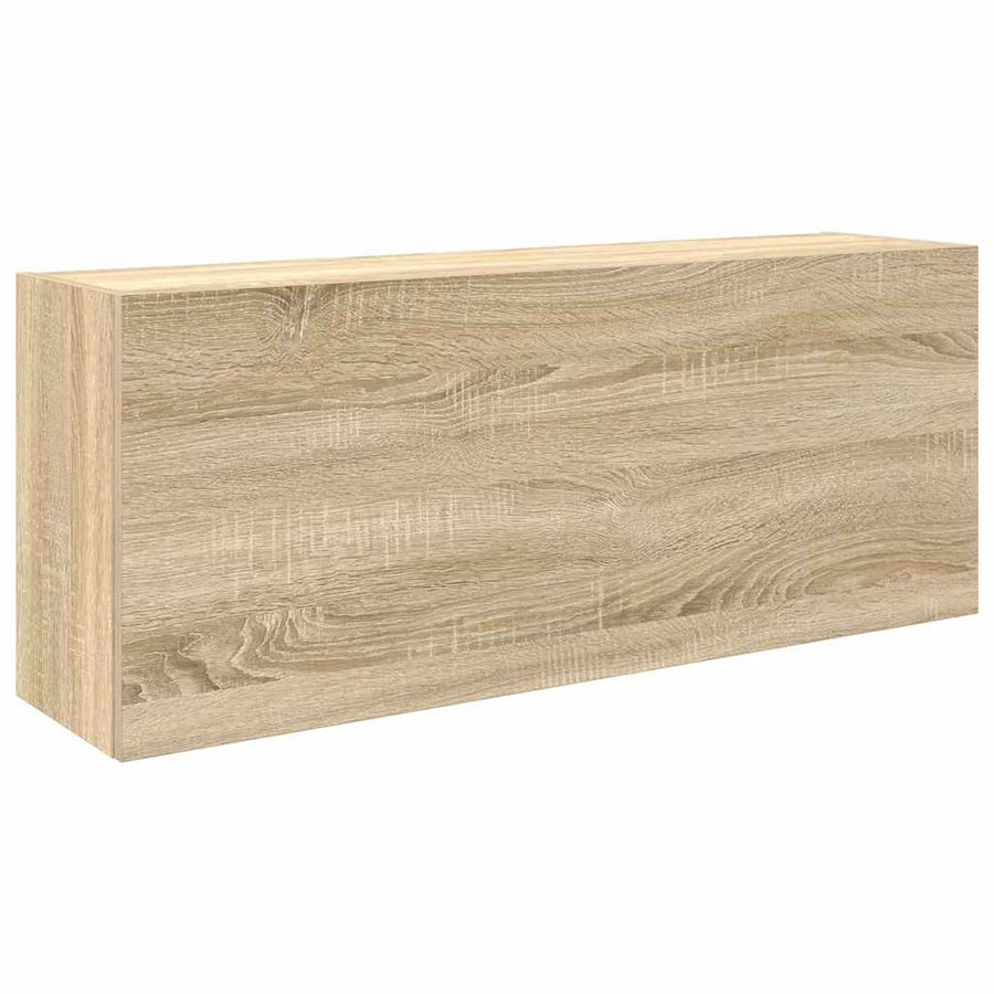 Badkamerwandkast 100x25x40 cm bewerkt hout sonoma eikenkleurig