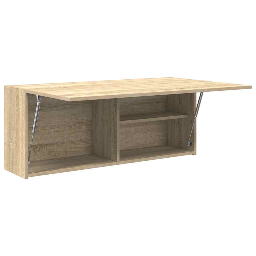Badkamerwandkast 100x25x40 cm bewerkt hout sonoma eikenkleurig