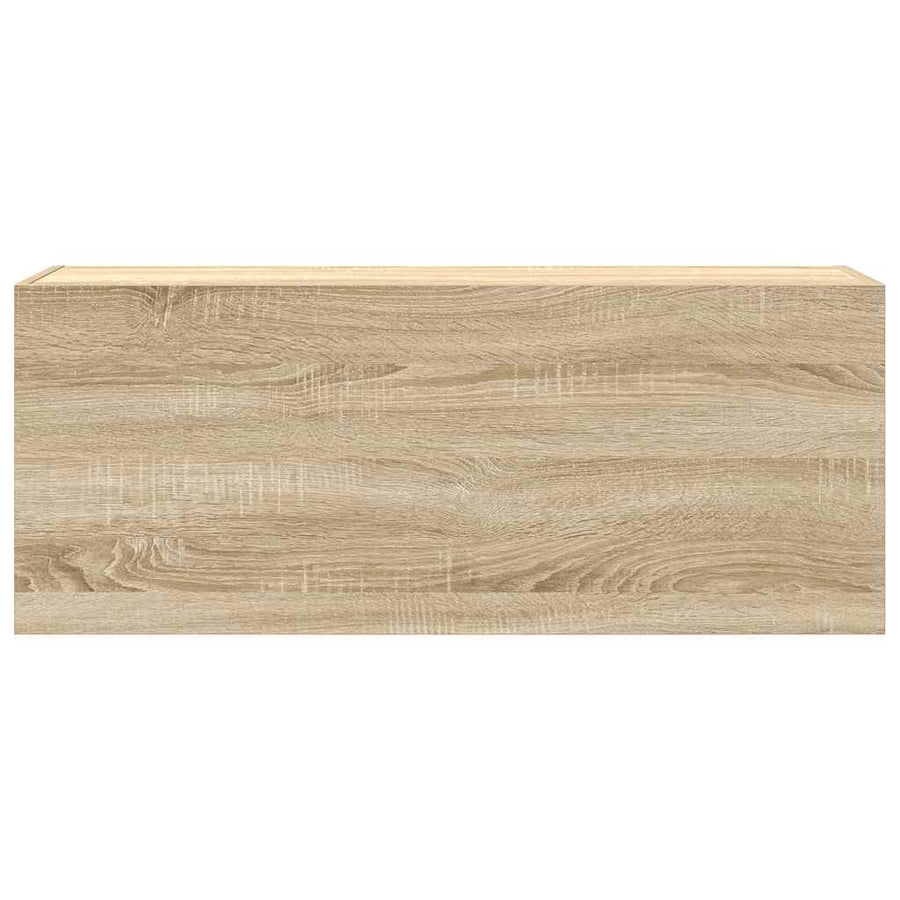 Badkamerwandkast 100x25x40 cm bewerkt hout sonoma eikenkleurig