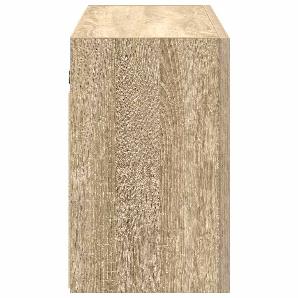 Badkamerwandkast 100x25x40 cm bewerkt hout sonoma eikenkleurig