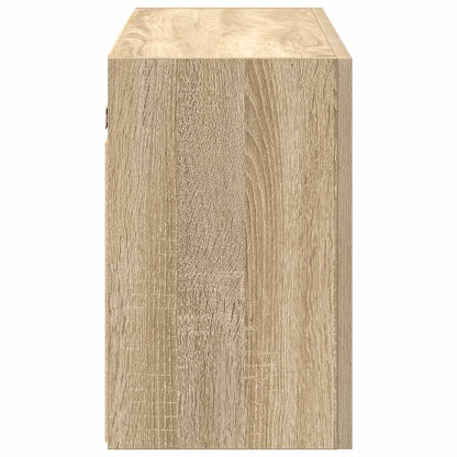 Badkamerwandkast 100x25x40 cm bewerkt hout sonoma eikenkleurig