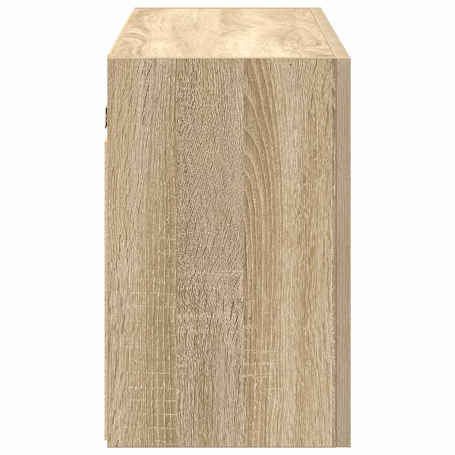 Badkamerwandkast 100x25x40 cm bewerkt hout sonoma eikenkleurig