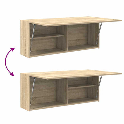 Badkamerwandkast 100x25x40 cm bewerkt hout sonoma eikenkleurig