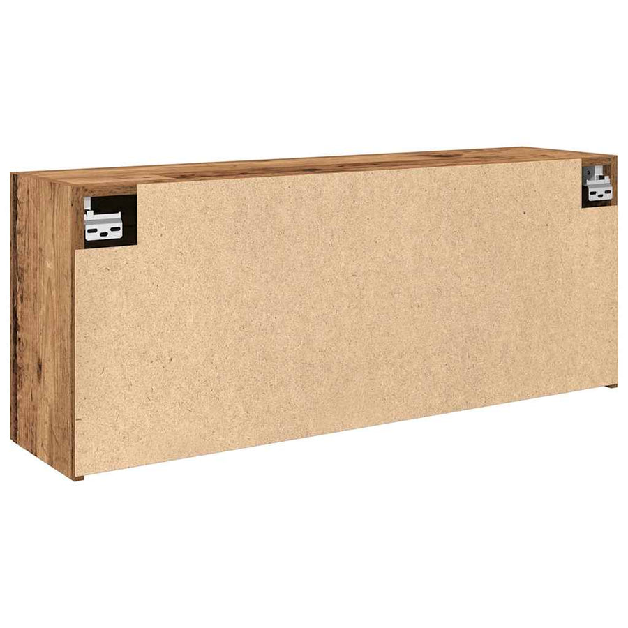 Badkamerwandkast 100x25x40 cm bewerkt hout oud houtkleurig