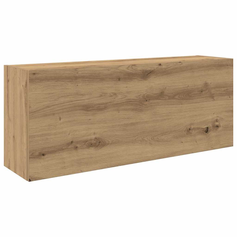 Badkamerwandkast 100X25X40Cm Bewerkt Hout Artisanaal Eikenkleur 100 x 25 x 40 cm artisanaal eikenkleurig