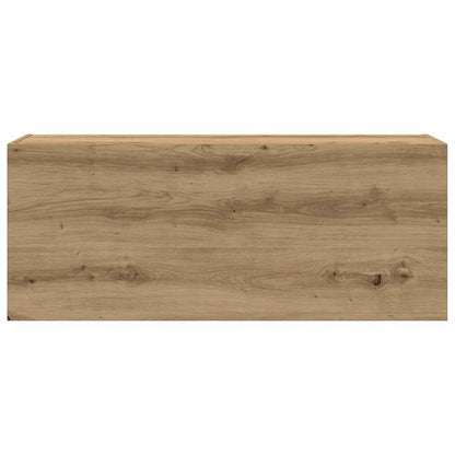 Badkamerwandkast 100X25X40Cm Bewerkt Hout Artisanaal Eikenkleur 100 x 25 x 40 cm artisanaal eikenkleurig